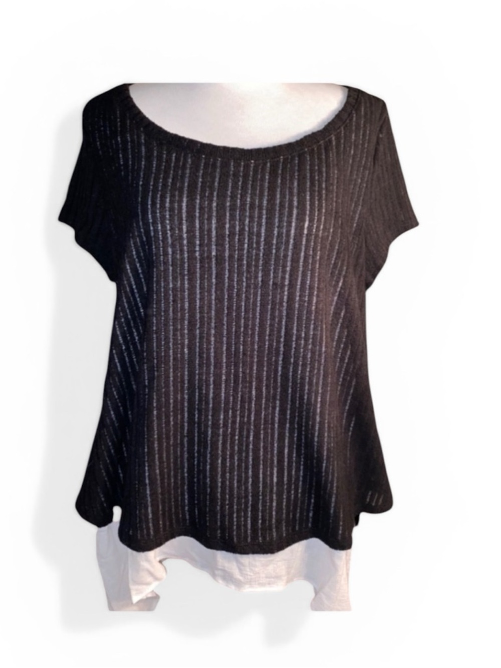 Anthropologie ~ Meadow Rue black/white top~ Medium - Picture 1 of 7